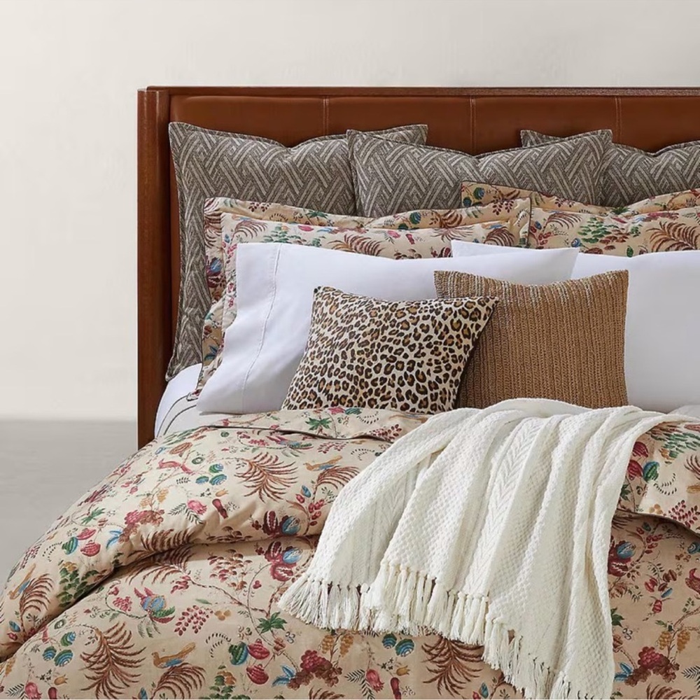 NEW $375 Ralph Lauren Maren Tropical Print Duvet Cover Full/Queen Cotton